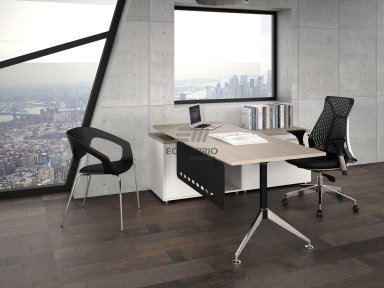 Escritorio Ejecutivo B/CHROME - Credenza lateral :: Muebles de Oficina: Equilibrio Modular